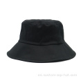 Gorra de sombrero de cubo de algodón negro